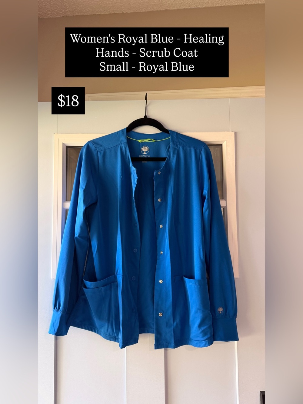 healing hands Women's Royal Blue Medical Scrub Jacket